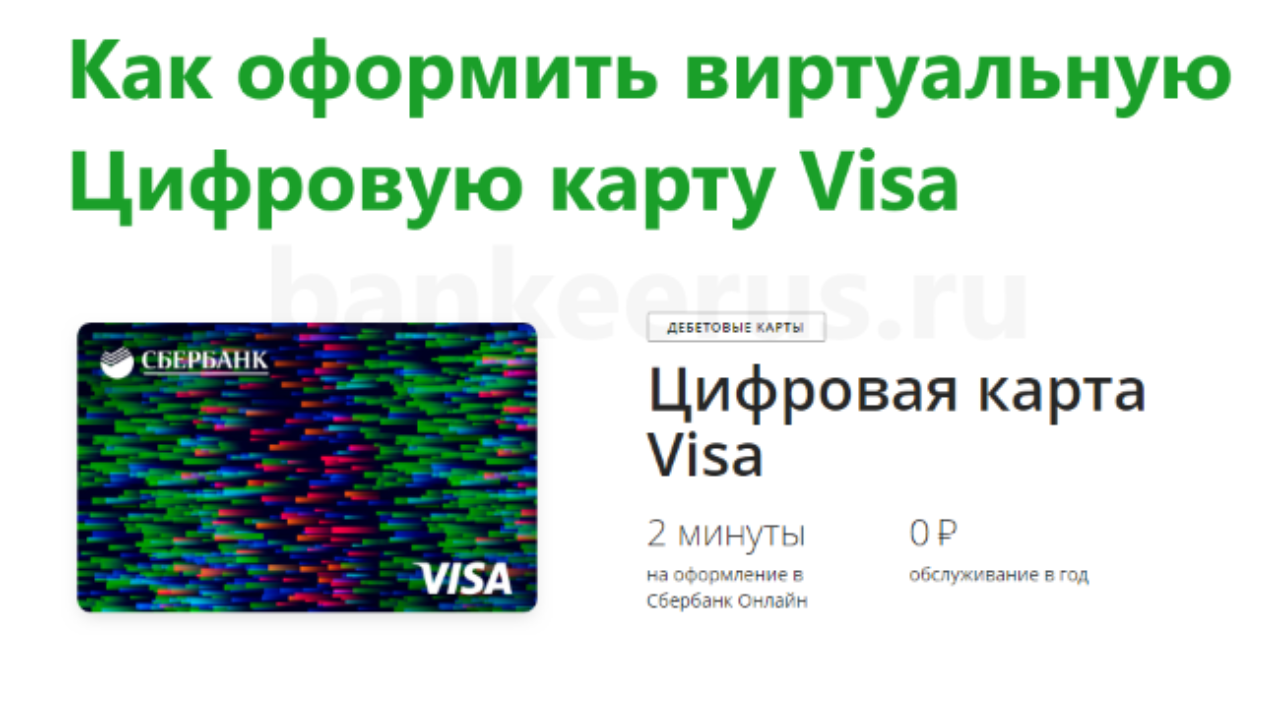 Visa оформить карту сбербанк